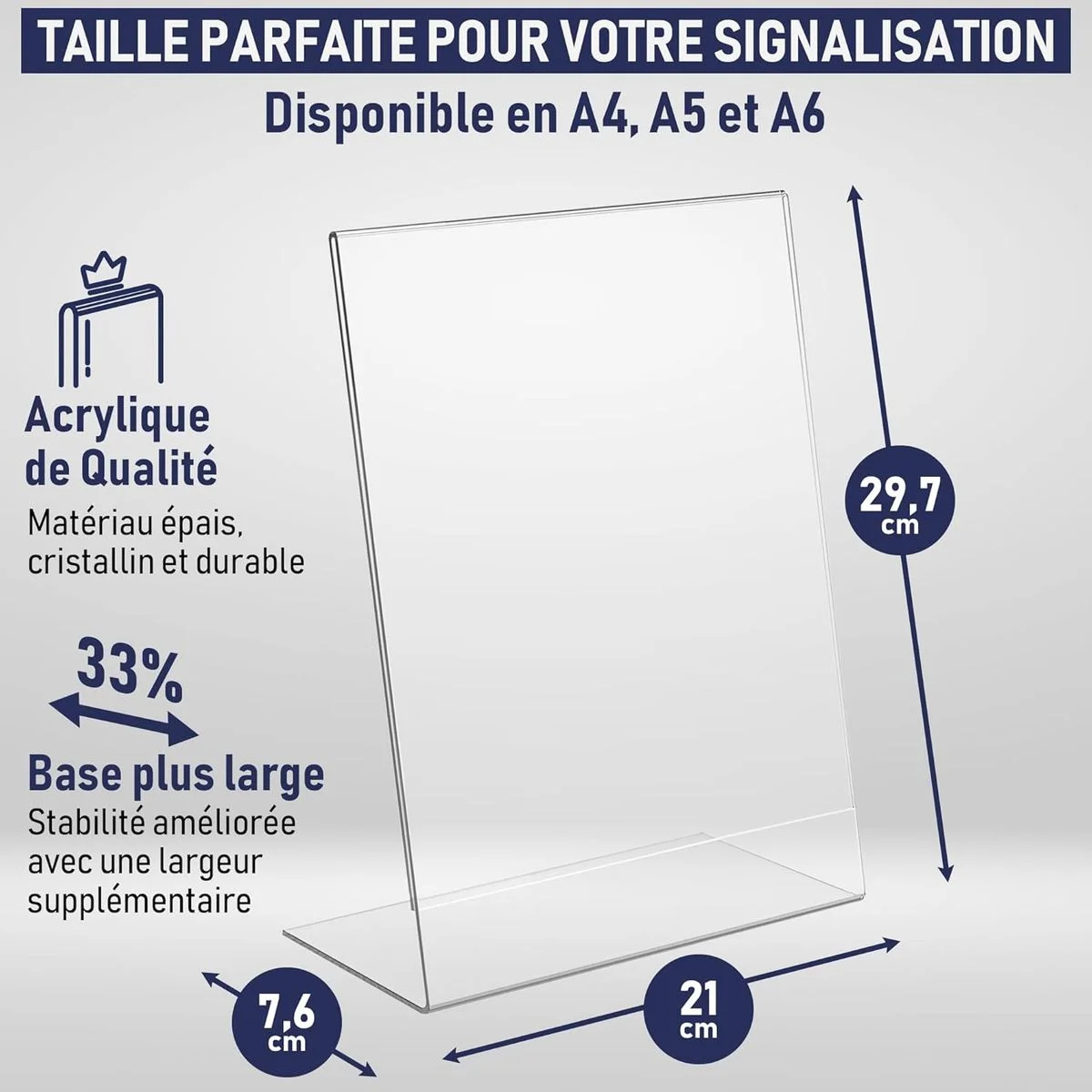 Présentoir de comptoir transparent